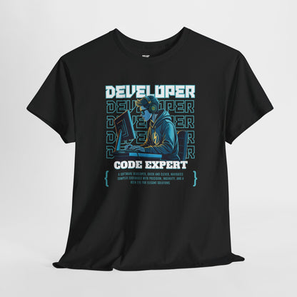 "DEVELOPER: Code Expert." Tee for Developer | Coding Apparel for Developers & Tech Enthusiasts