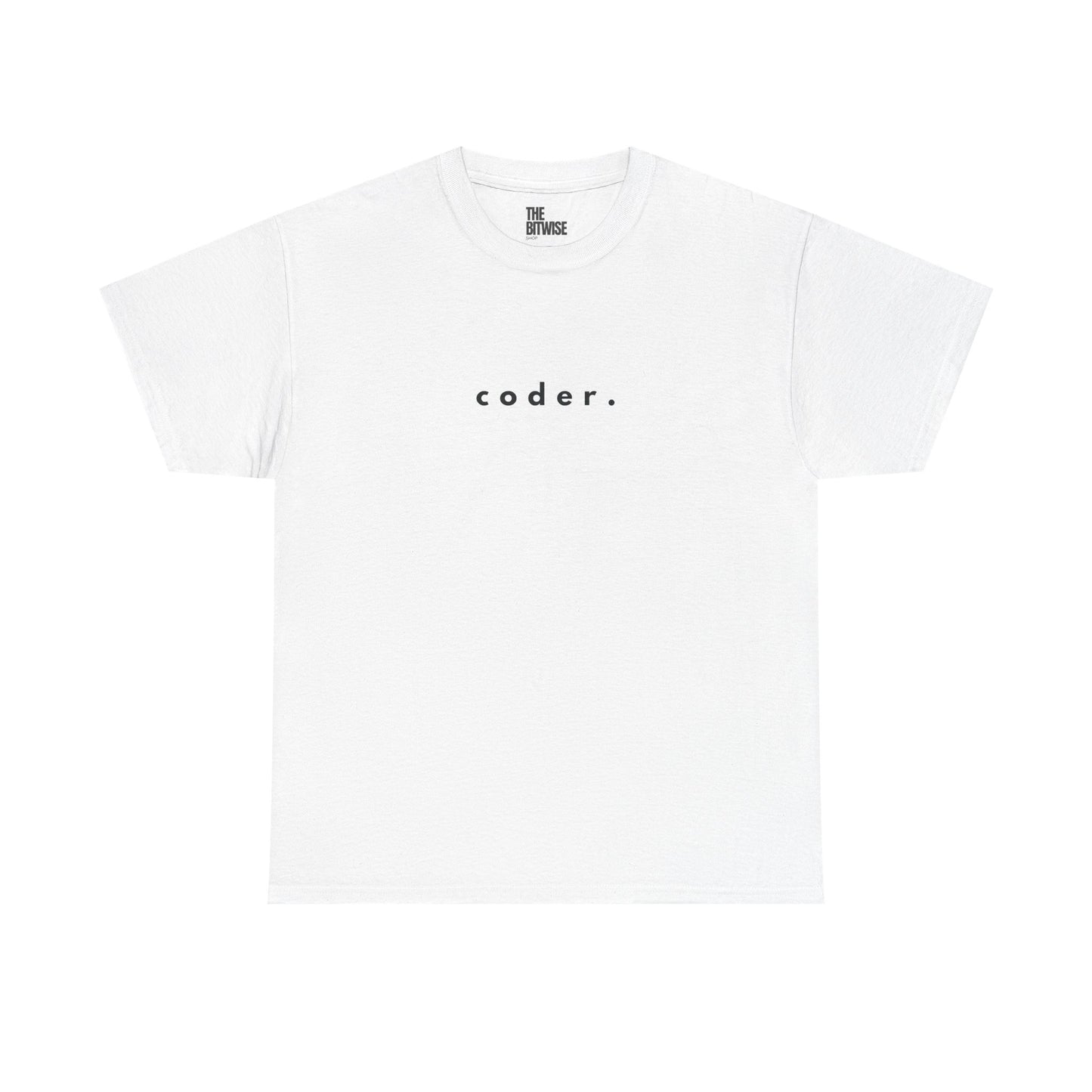 "coder." Tee for Programmers | Minimalist Coding Apparel for Developers & Tech Enthusiasts