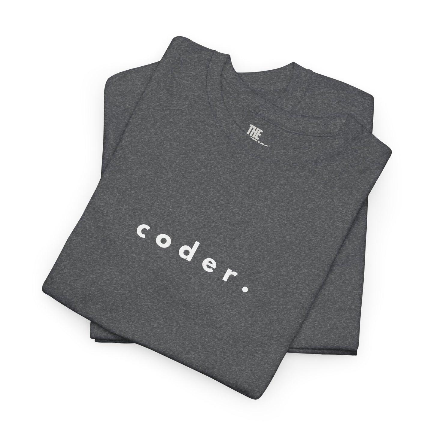 "coder." Tee for Programmers | Minimalist Coding Apparel for Developers & Tech Enthusiasts