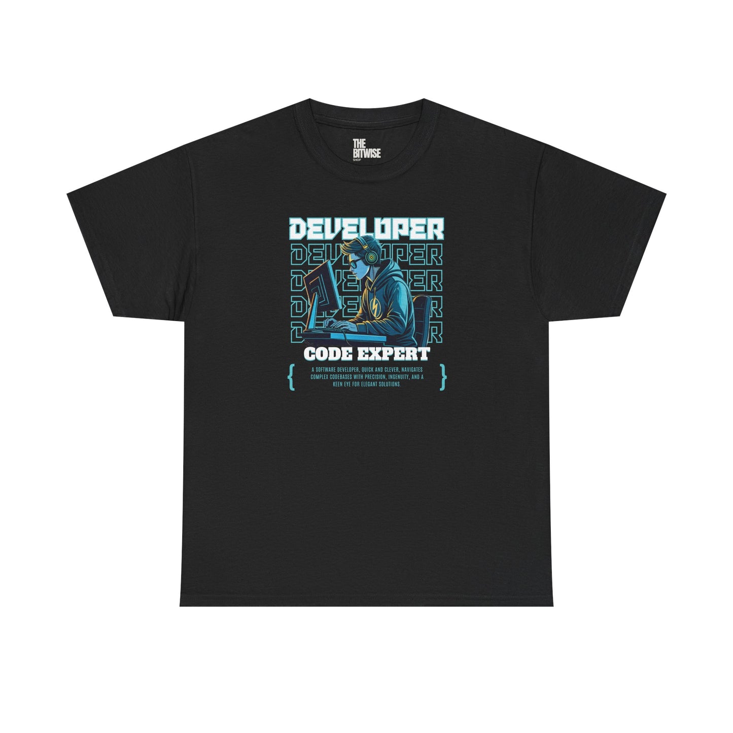 "DEVELOPER: Code Expert." Tee for Developer | Coding Apparel for Developers & Tech Enthusiasts