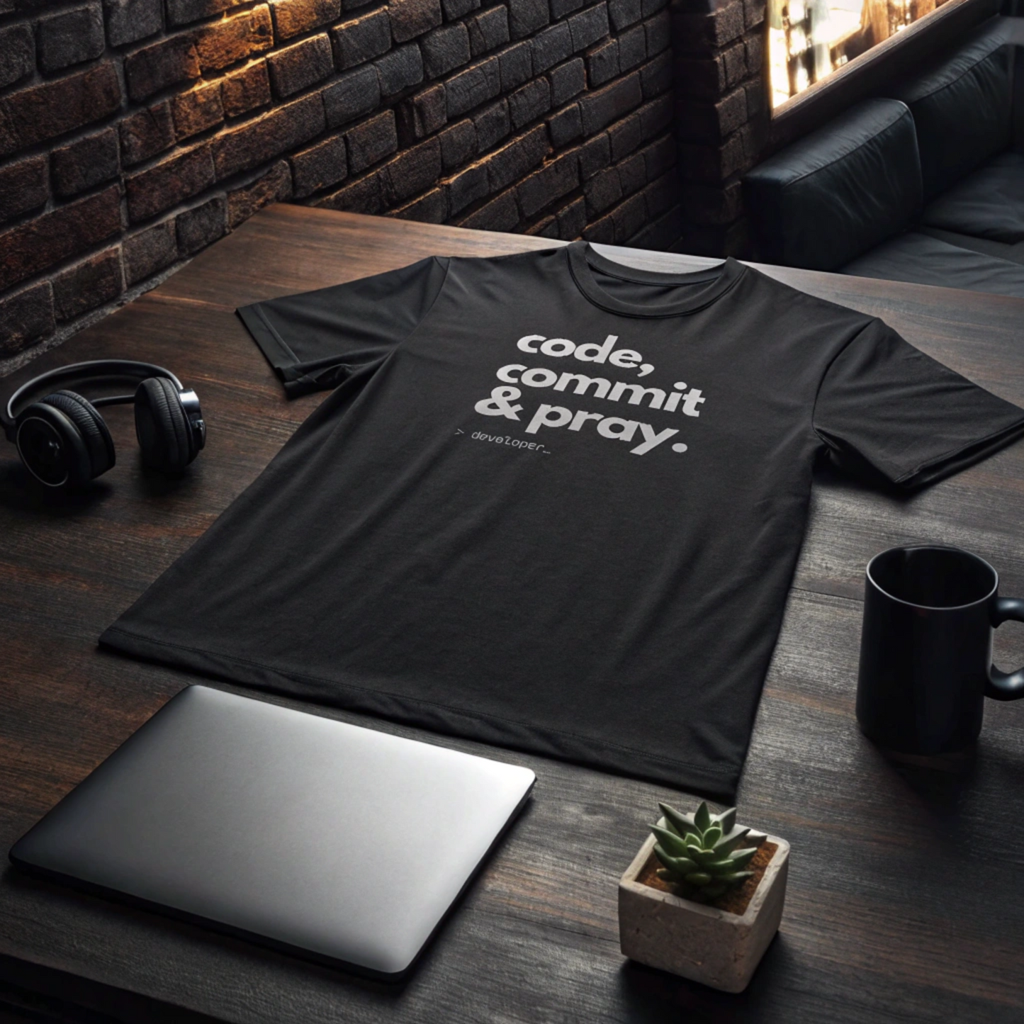 Code Commit And Pray - The Perfect Tee for Every Developer Who Believe