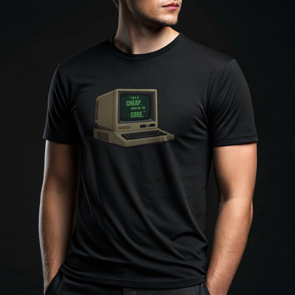 "Talk Is Cheap. Show Me the Code." - Retro Tee for Programmers