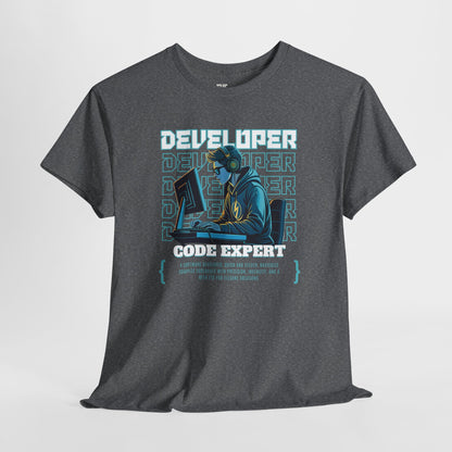 "DEVELOPER: Code Expert." Tee for Developer | Coding Apparel for Developers & Tech Enthusiasts